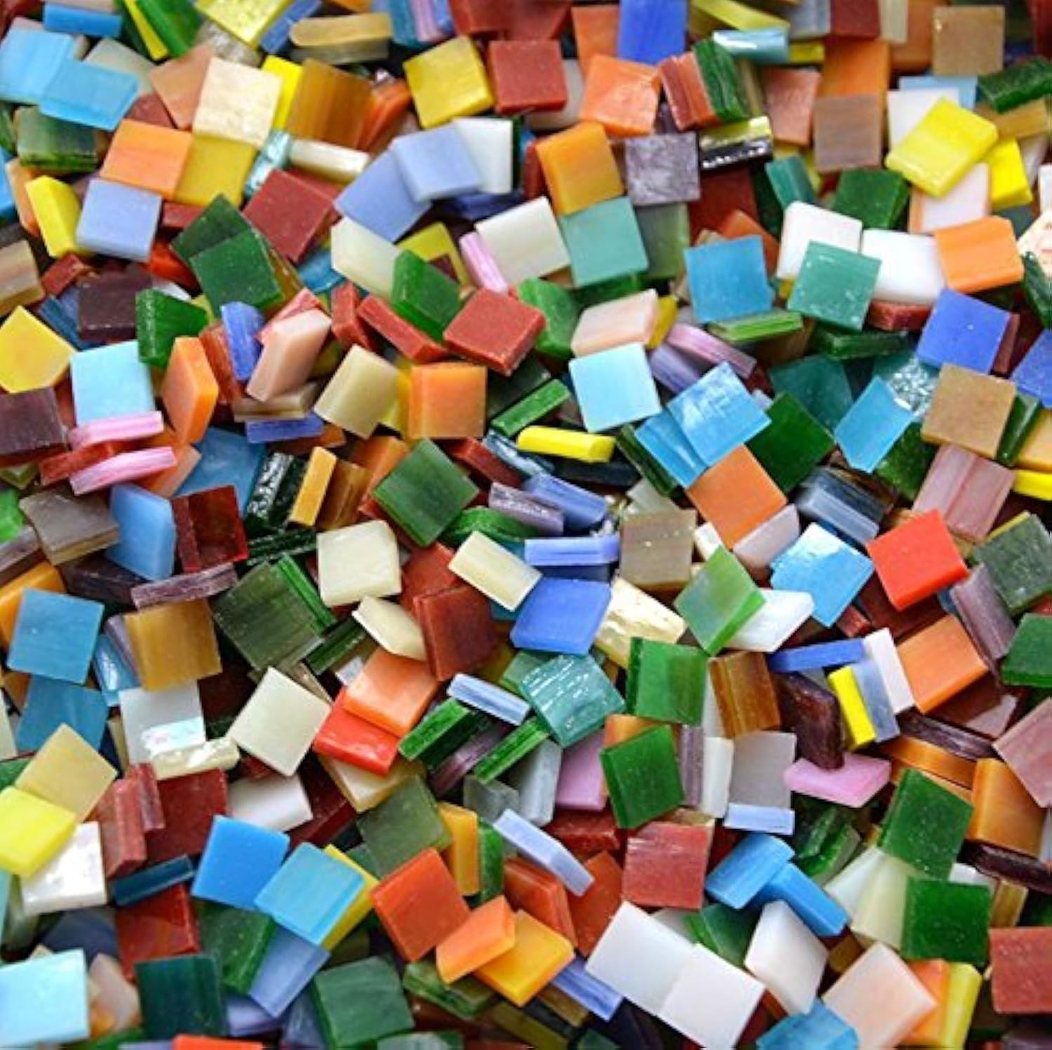 800 Pieces Mosaic Tiles Stained Glass – Assorted Colors for Art Craft and Hom…