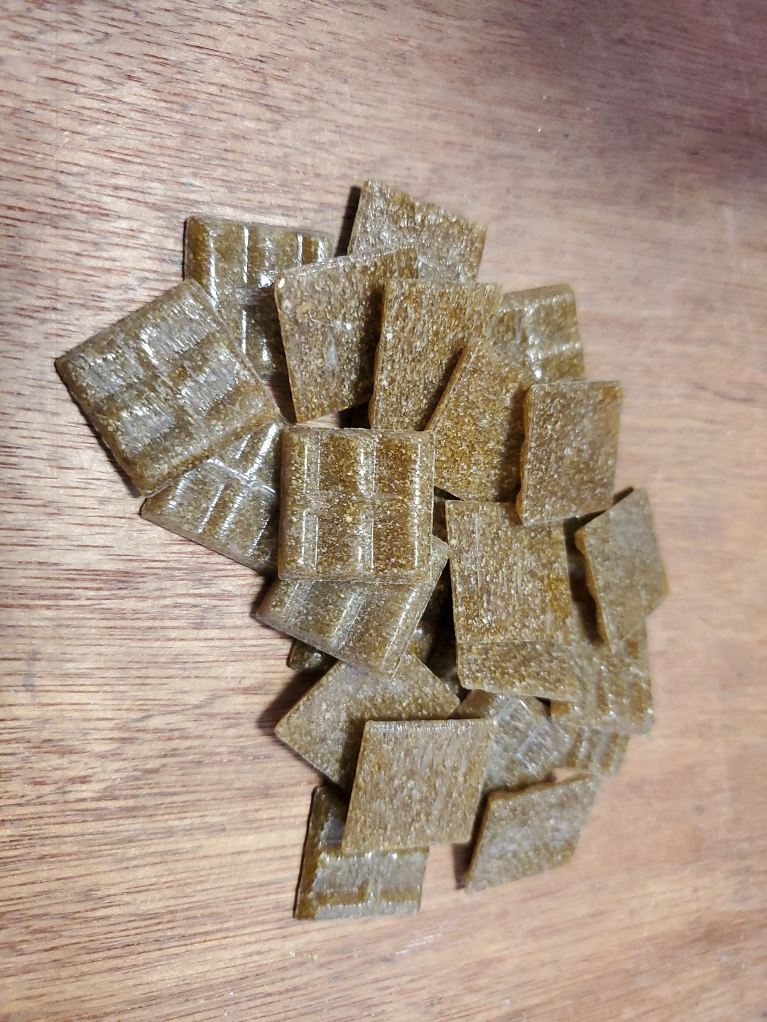 25 Mosaic Tiles 3/4″ Amber /brow ITALIAN GLASS Supplies D