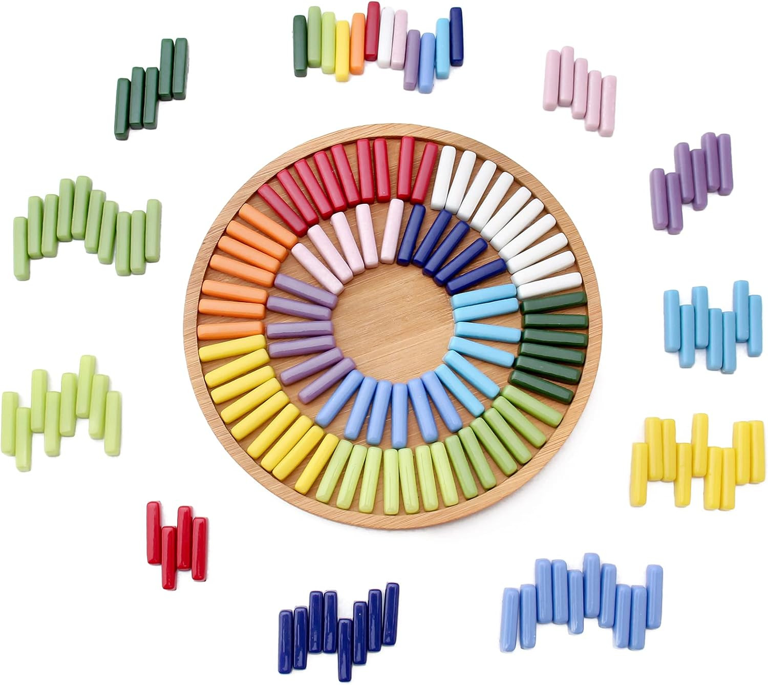 Multi-Color Glass Mosaic Tiles, 228g for DIY Craft Projects