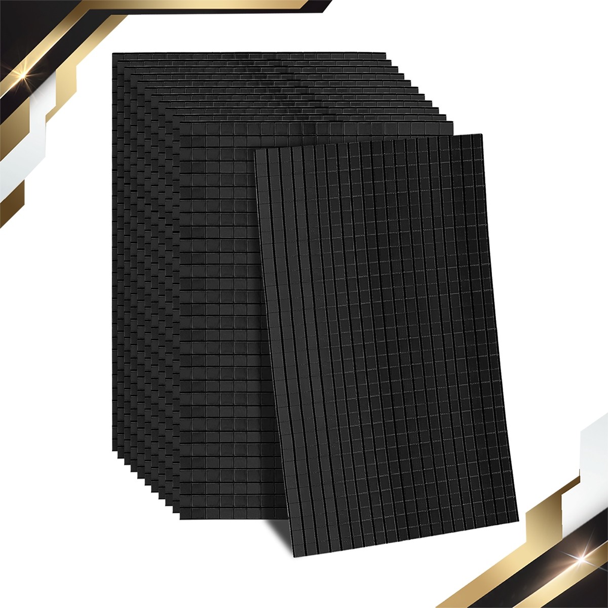 24 Sheet 14400 PCS Glass Mirrors Disco Ball Tiles Self-Adhesive Black 5 x 5mm