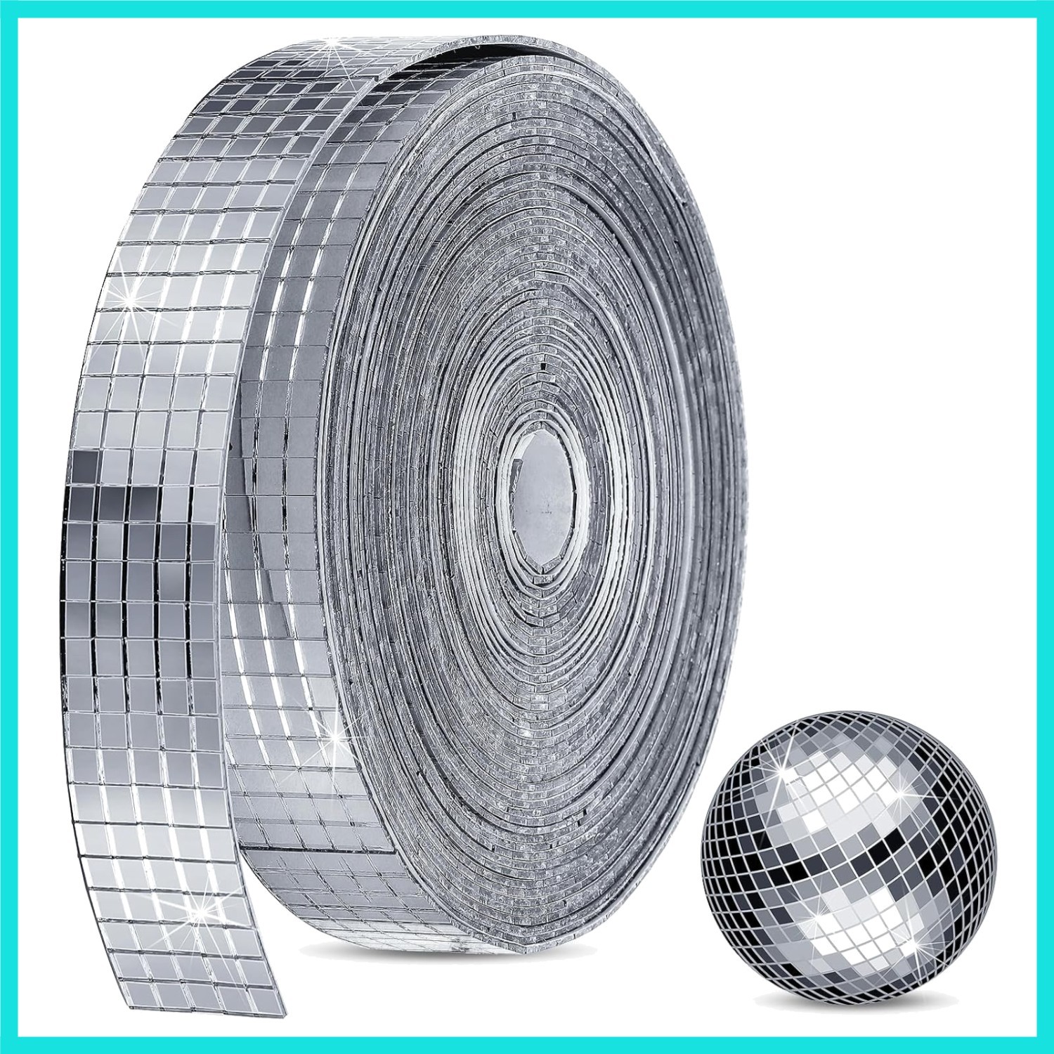 16000pcs Disco Ball Mirror Tiles Self Adhesive for Crafts 5 x 5 mm Small Disc…