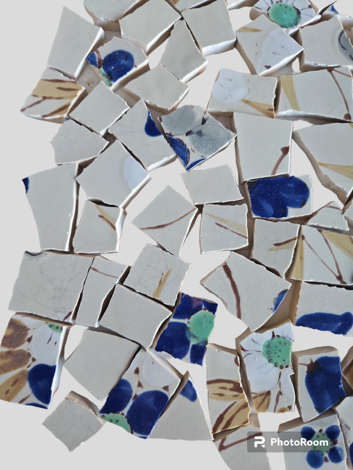 Hand-cut Broken Stoneware China For Mosaic Crafts