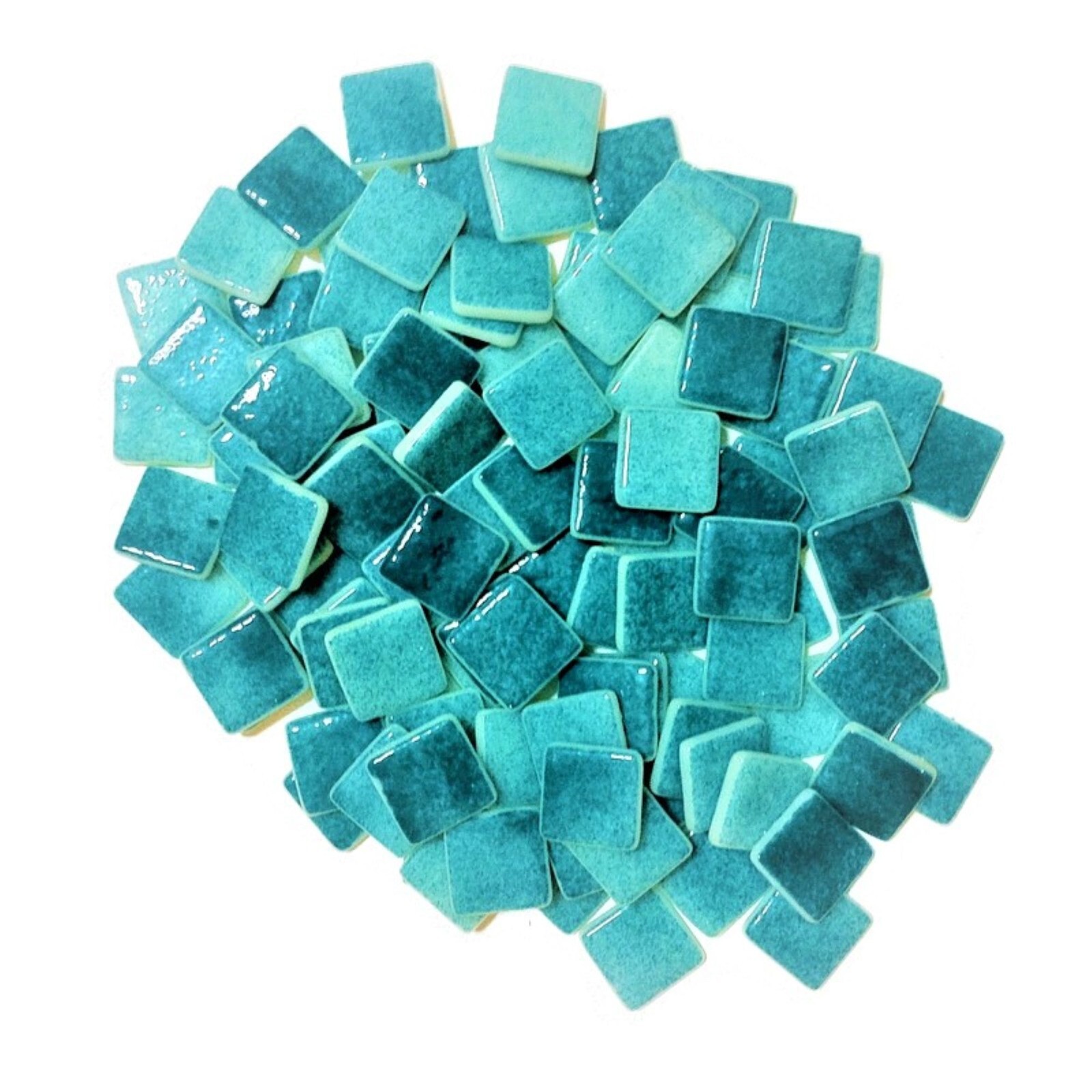 Turquoise MOSAIC SQUARE GLASS TILE ( Sale Price is for 1 pack/300 glass mosaics)