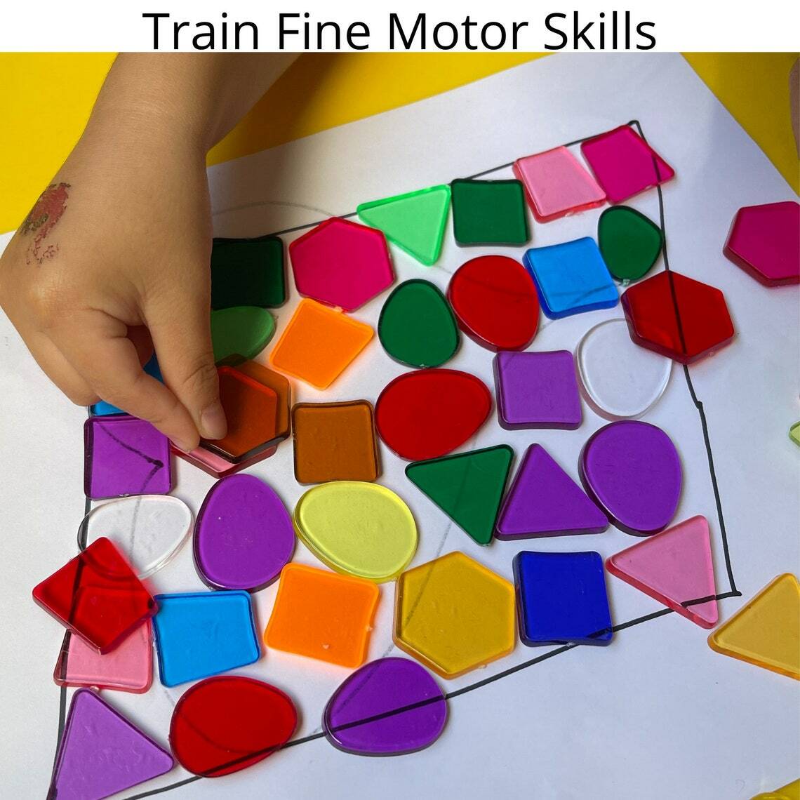 Mosaic Tile Lot for Crafts Mix color shape Acrylic Flatback Cabochon 20mm 120 pc