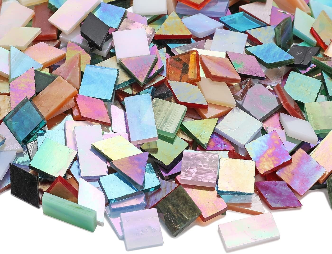 Modern Iridescent Glass Mosaic Tile Bulk – 700 Pieces for Creative Home Décor