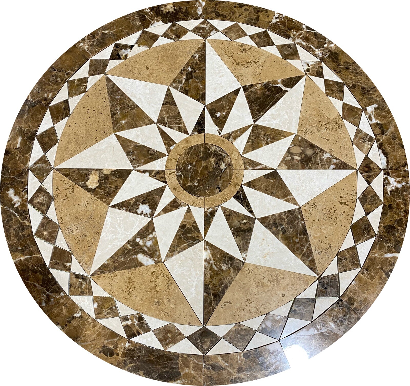 Tile Floor Medallion Marble Mosaic 48”x48”
