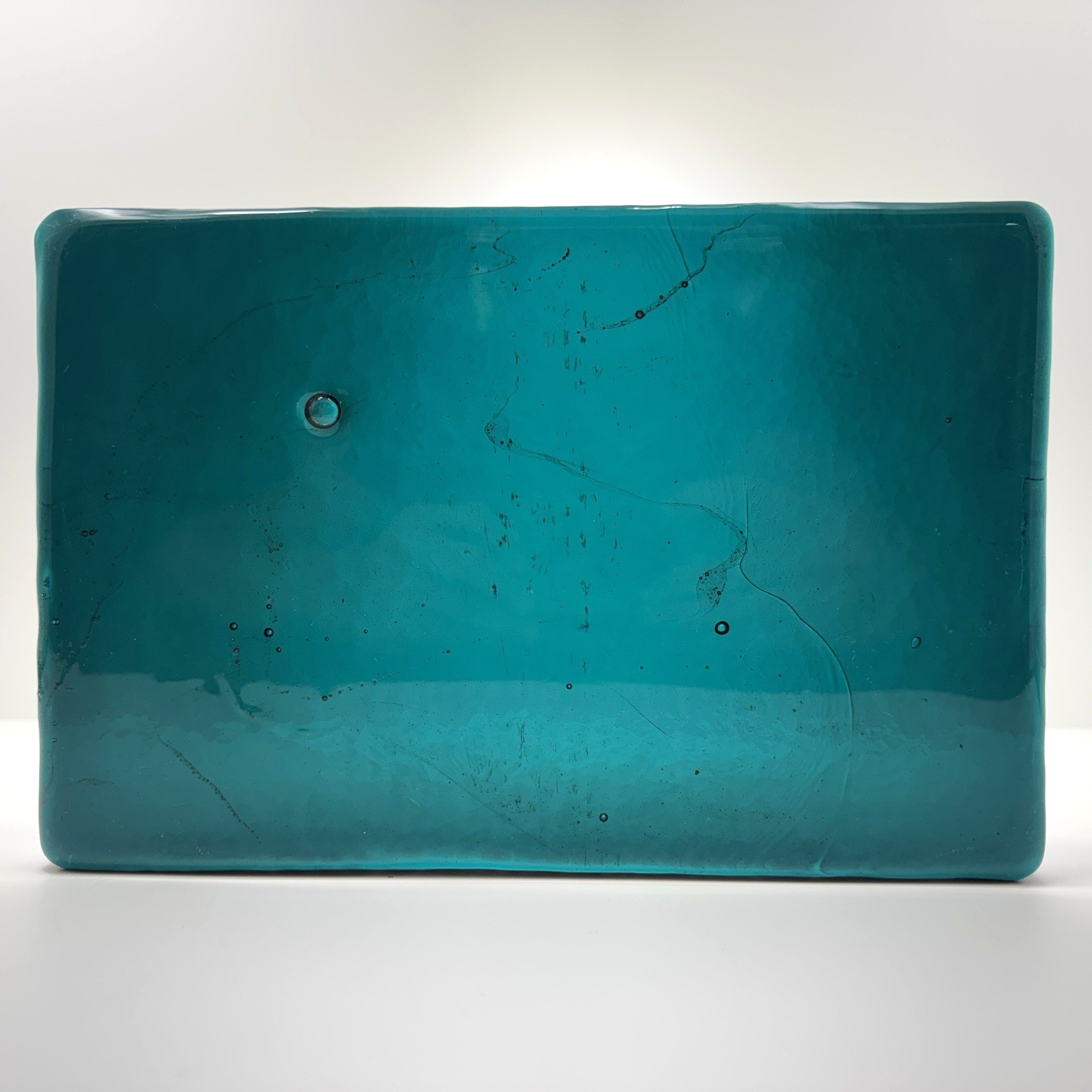 BLENKO Dalle De Verre Aquamarine 12×8 Hand-Cast Architectural Glass Slab Tile