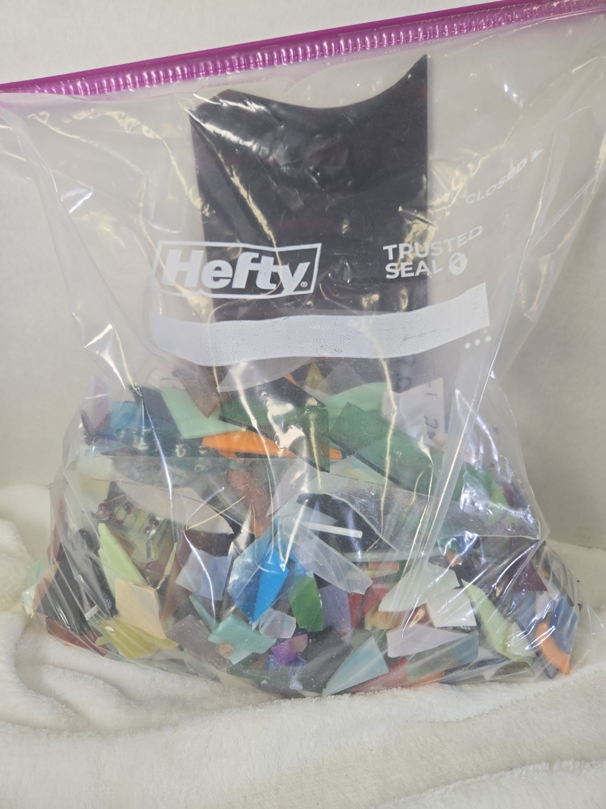 Mosaic Tiles Stained Glass Scraps Sheets for Crafts Bulk, Broken Glass Pieces