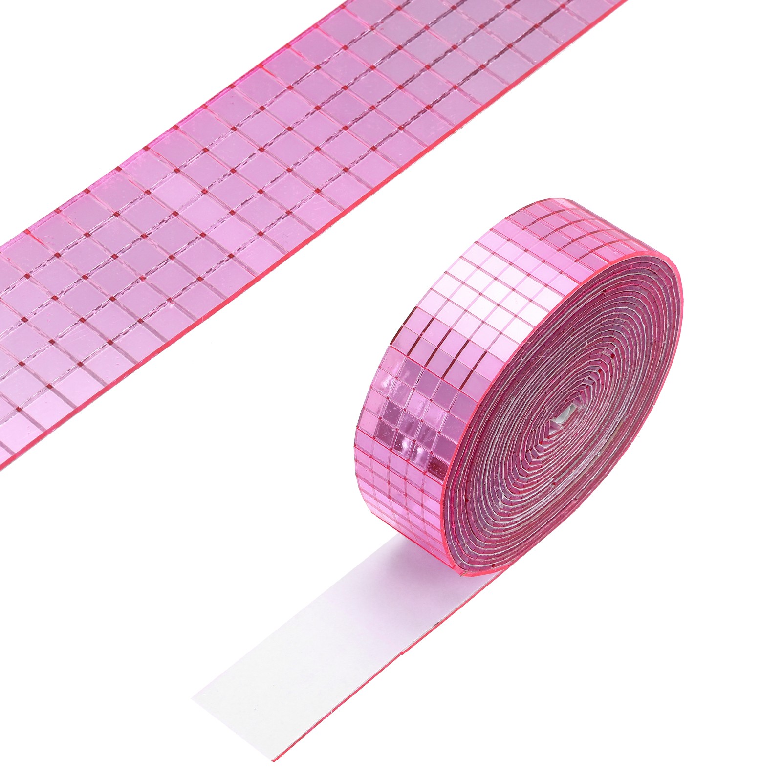 5x5mm Self Adhesive Mirrors Mosaic Tiles, 3600 Pcs Mosaic Sticker, Pink