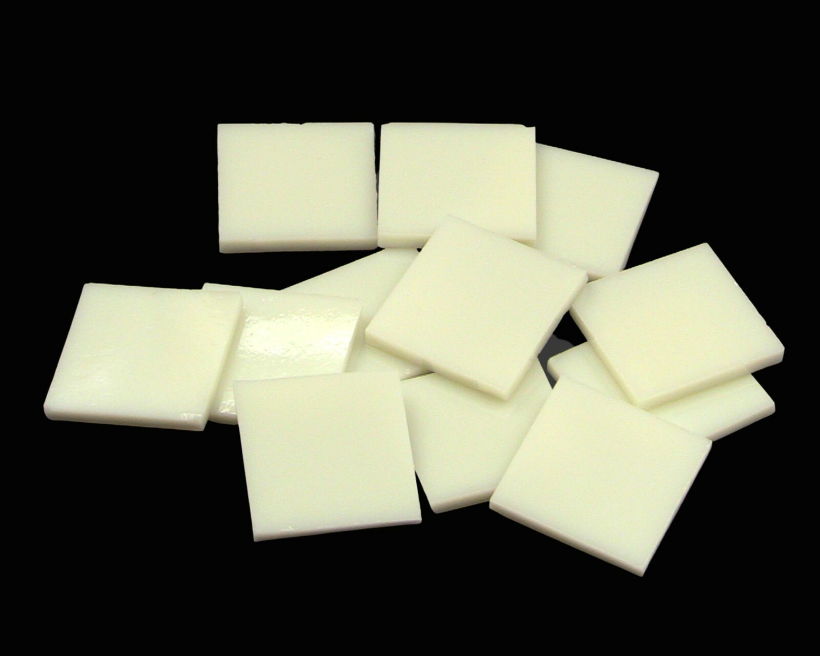 Ivory Opal Squares | Fusible 96 | Hand Cut Mosaic Glass Tile Shapes