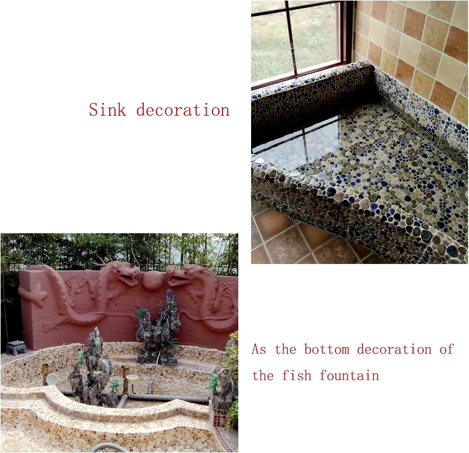 200g Ceramics Mosaic Tiles Random Color Raindrops Shape Mosaic Ceramics Pieces f