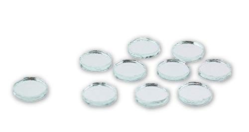50 Small Round Craft Mirrors – 0.5 Inch Mosaic Tiles for DIY Projects – Bulk Pac
