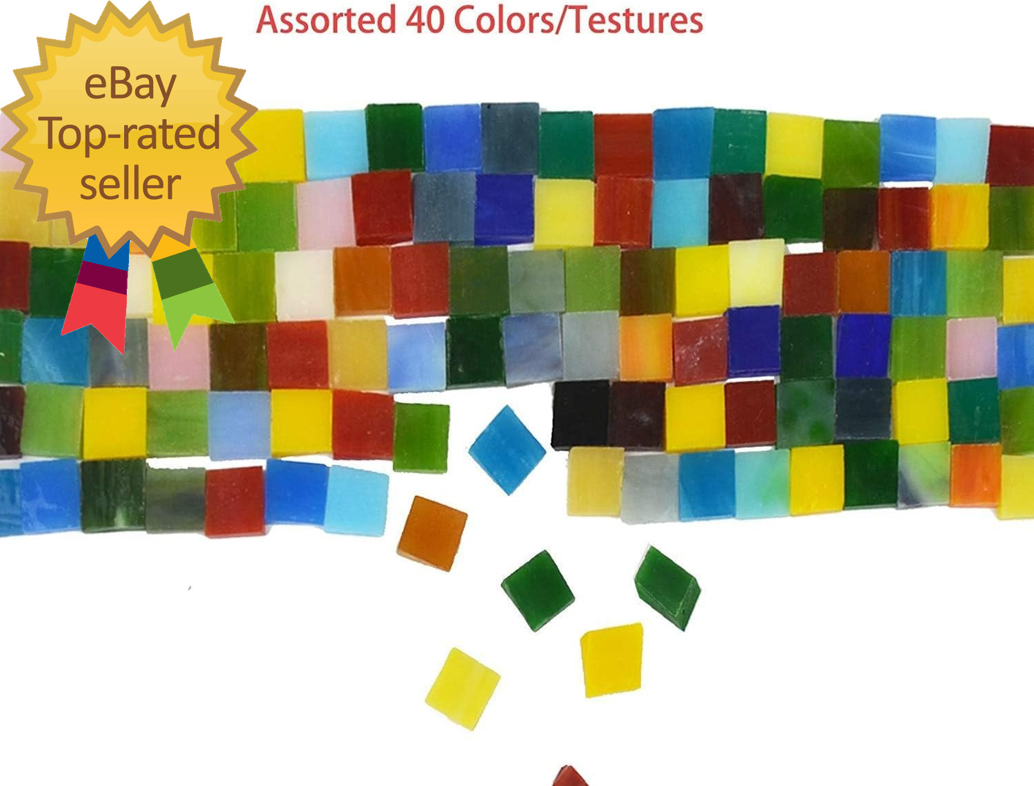 800 Pieces Mosaic Tiles Stained Glass – Assorted Colors for Art Craft and Home