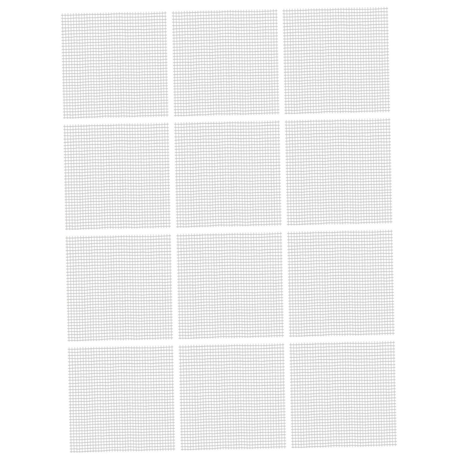 12 Pieces Mosaic Mesh Mesh Backing Sheet Art Collage 12 x 12 inch Mosaic Grid