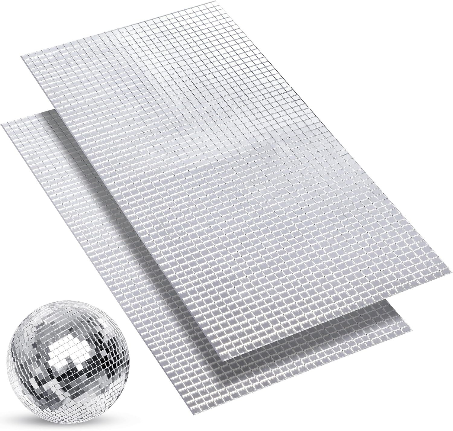 3600 piezas de mosaicos de espejo autoadhesivos con forma de bola de discoteca