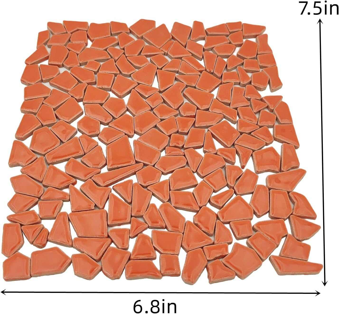 200G Ceramic Mosaic Tiles for Crafts,Irregular Stained Ceramic 0.2″X0.8″ Porcela
