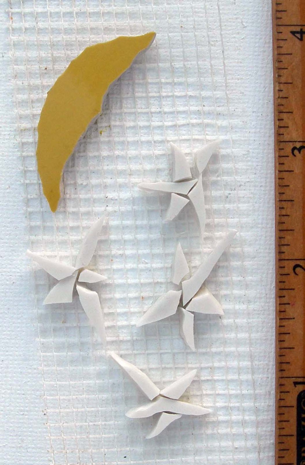 Moon & 4 Stars Mosaic Tile Set Broken Cut China Plate Tiles