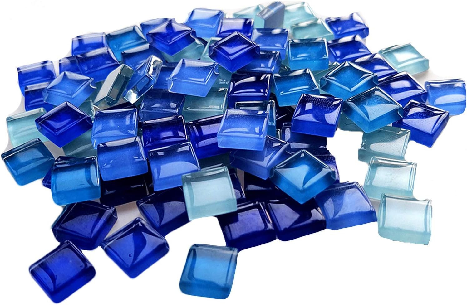 100 Pieces Bulk Mosaic Tiles Assorted Color Opaque Mosaic Glass Crafts Supplies