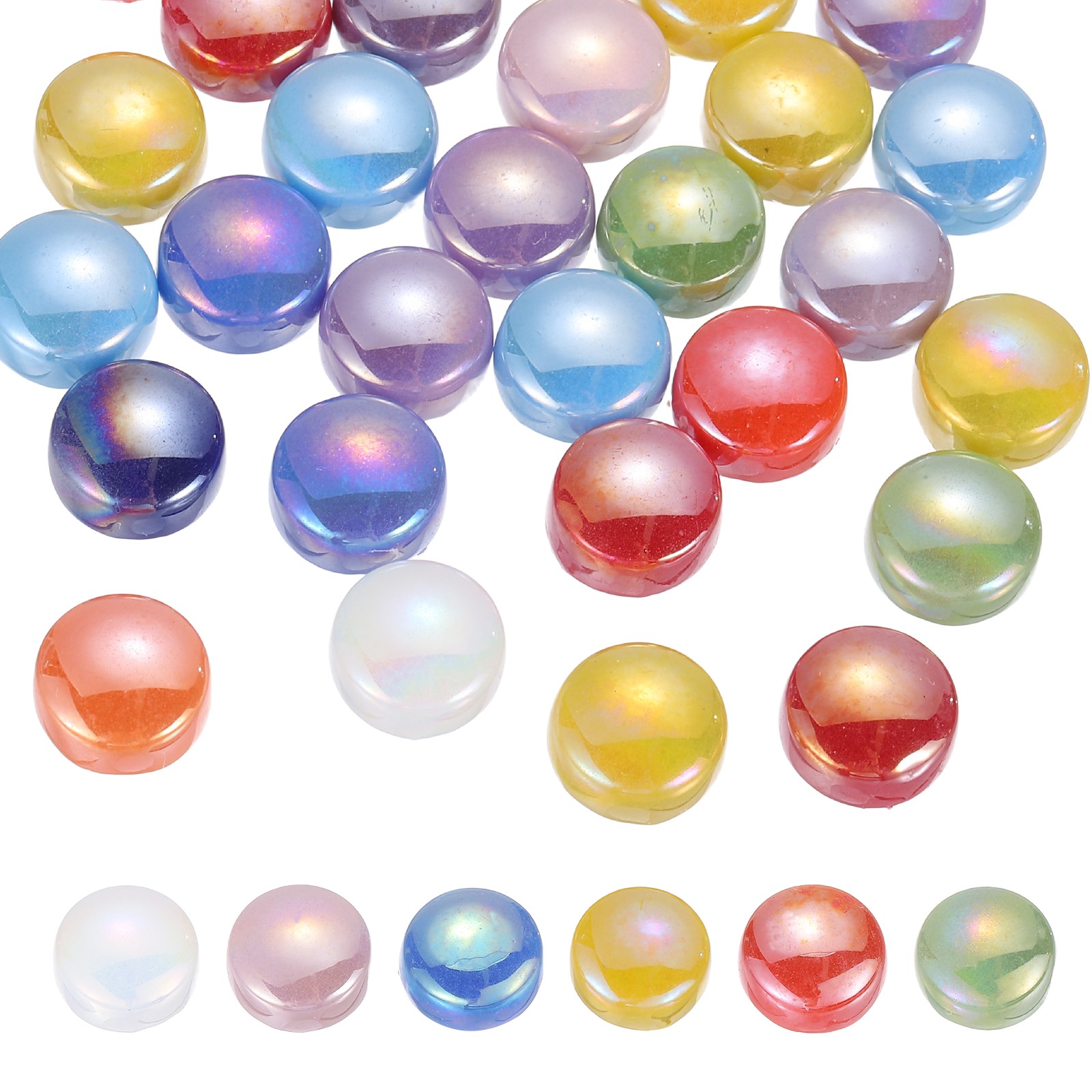 12mm Glass Mosaic Tile 300g Glass Mosaic Tile Bulk Iridescent Colors