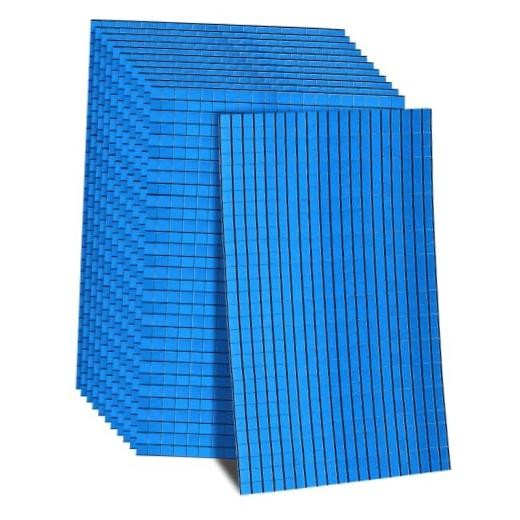 7200 PCS Glass Mirrors Disco Ball Tiles Self-Adhesive Mirror Mosaic Tiles Blue