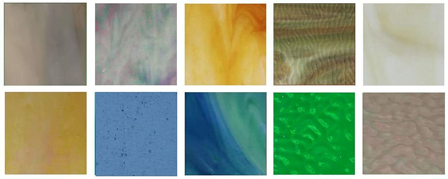 Wissmach Stained Glass Variety Pack (10 Sheet: 8″ X 10″) by BiNARi Glass Studio