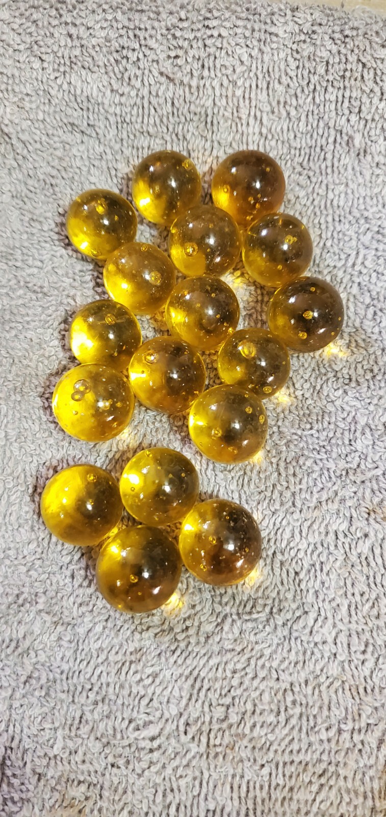 50 UV REACTIVE CHAMPION LIGHT AMBER ICRACKLED (FRIED MARBLES) $29.49