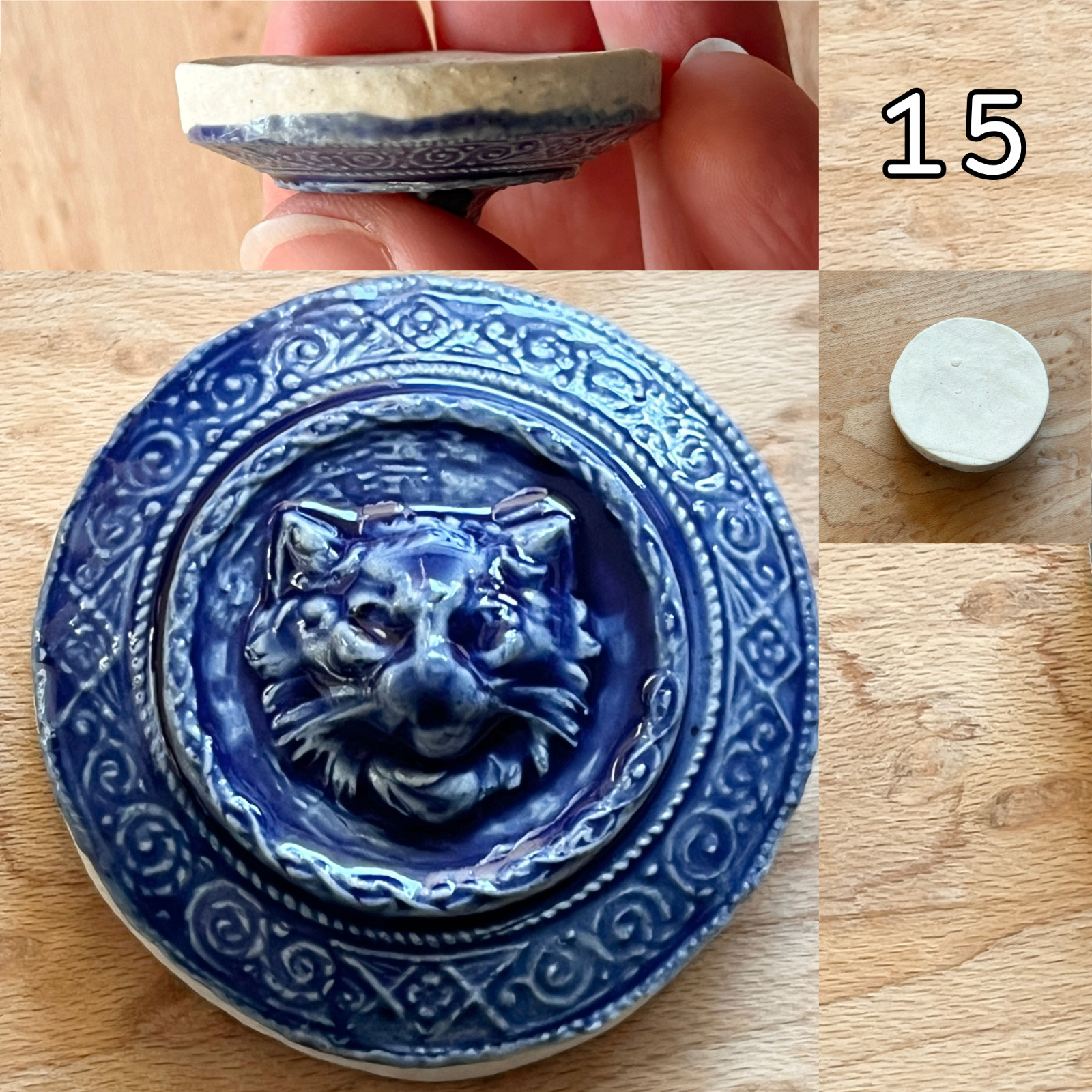 Handmade Ceramic Mosaic Tiles U-Pick: Hearts, Owl, Cat, Flower, Seahorse, Shell
