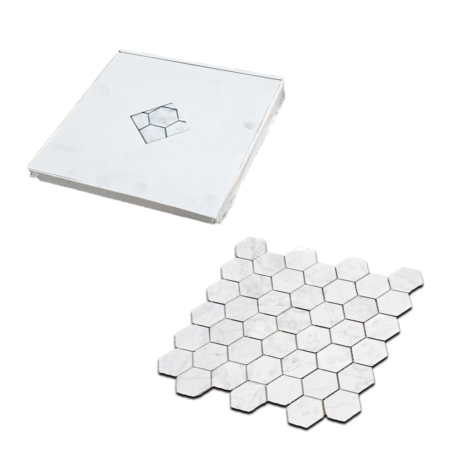 Hexagonal Mosaic Tiles: 12″x12″ Each, 5 Tiles per Box, DIY Craft Supplies – 21lb