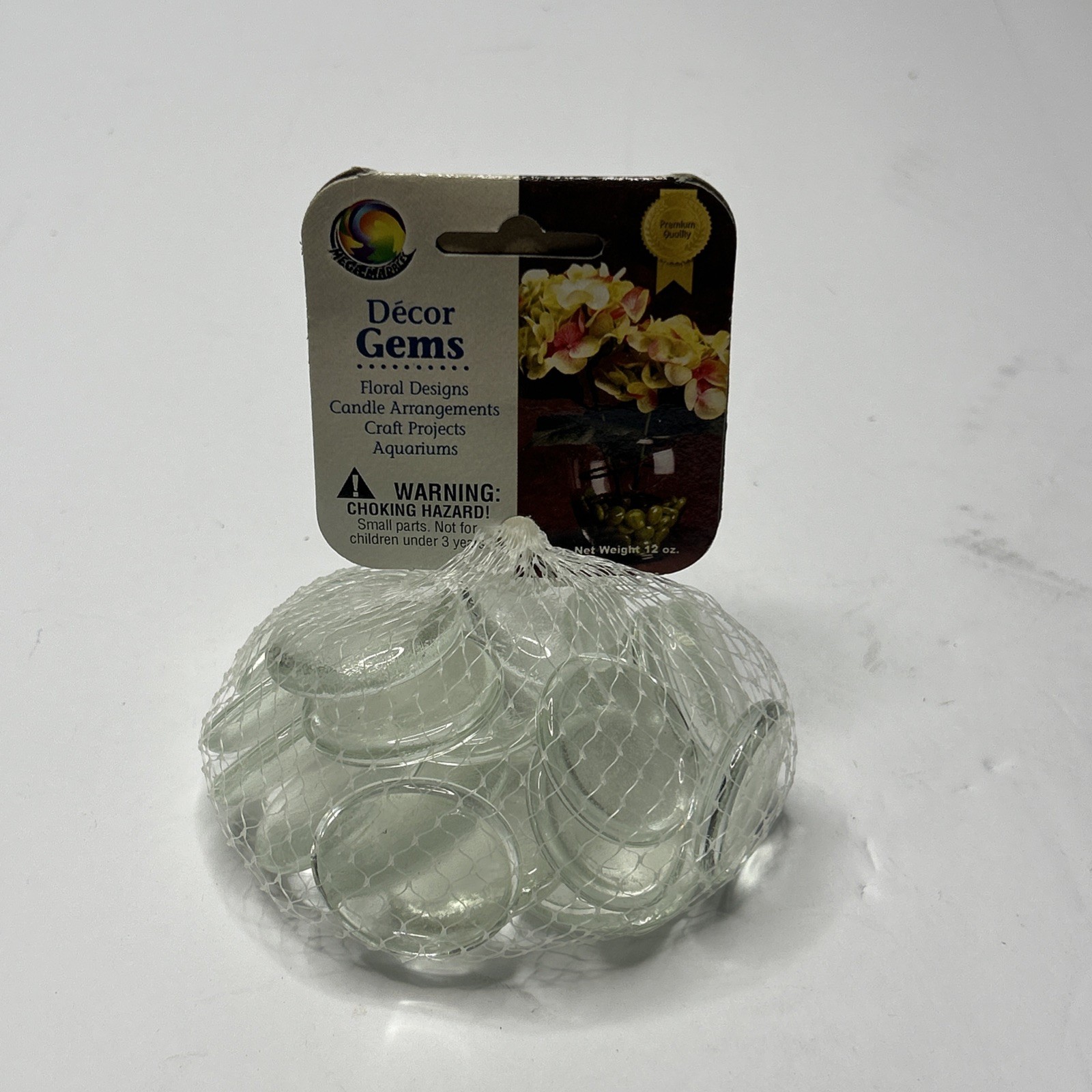 1.18 to 1.5″ Ice Clear Round Large Flat Iridescent Glass Gems Mega Marbles Vacor