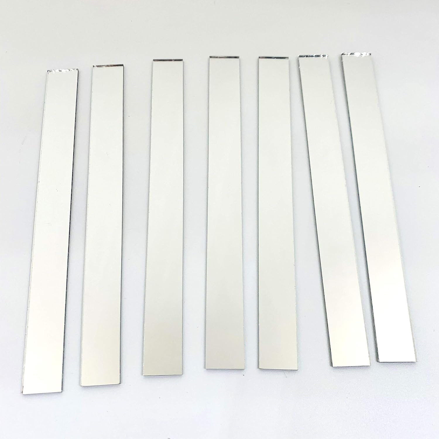 50 Pcs 1/2” x 5” Rectangle Mirror Tiles Glass Mosaic Shapes (1/2” x 5”)