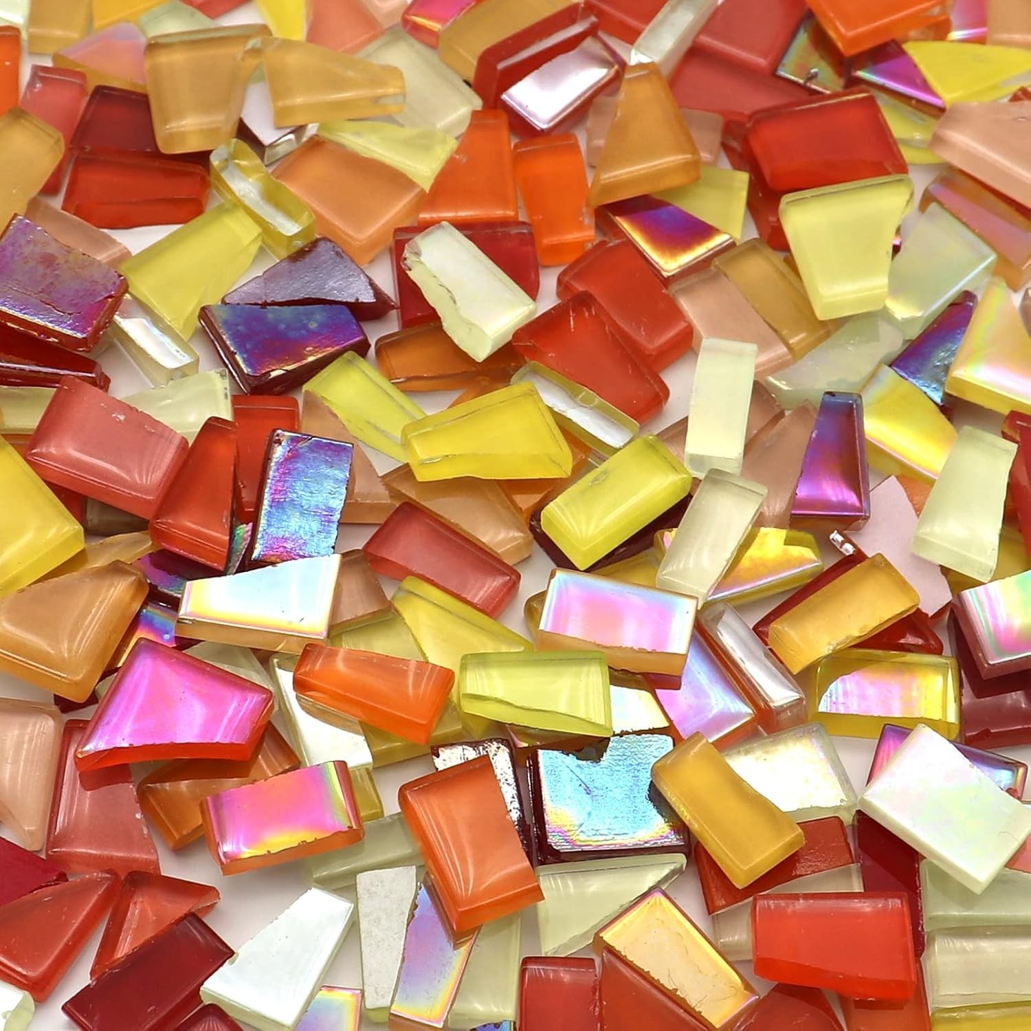 Irregular Crystal Glass Mosaic Tiles for Art Crafts, 9Oz Value Pack Mosaic Glass