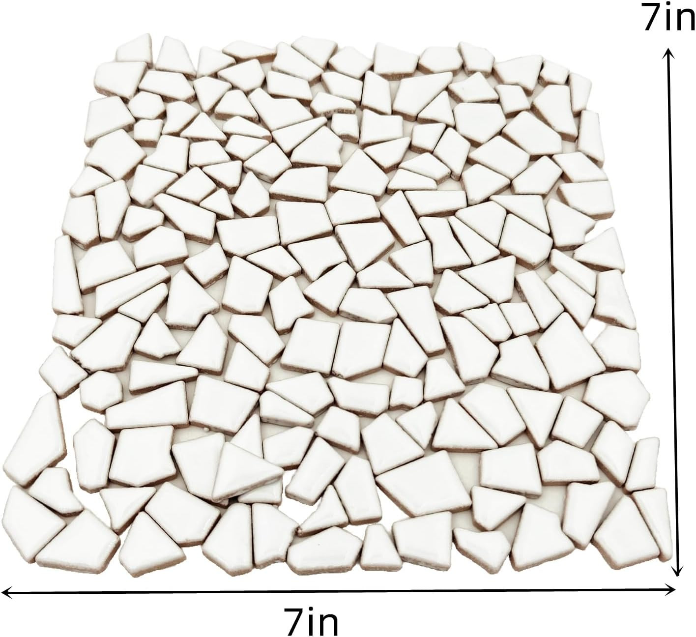 200G Ceramic Mosaic Tiles for Crafts,Irregular Stained Ceramic 0.2″X0.8″ Porcela