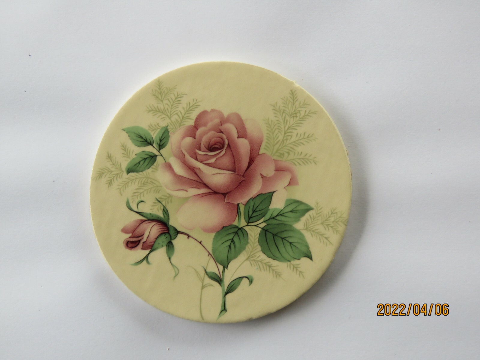 Mosaic Tiles Focal Bouquet spray pink roses rose Garden Chic Fired Ceramic OL27