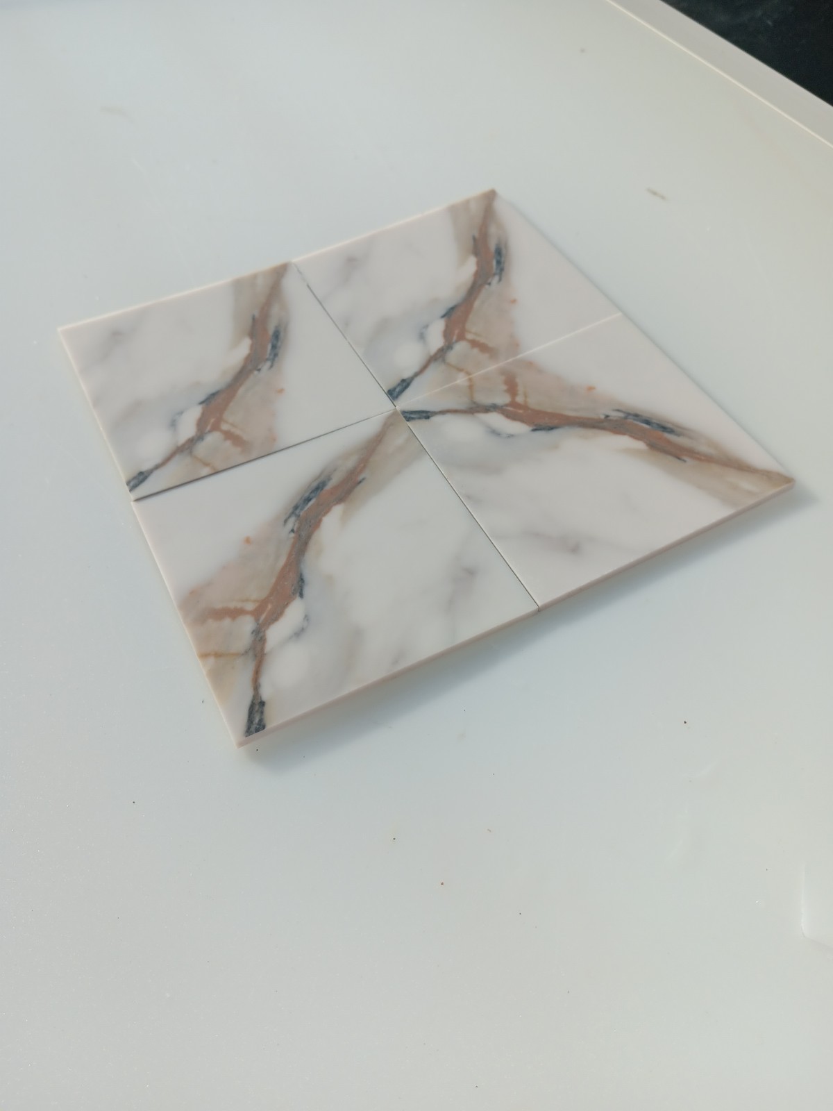 Lot Of 50 Marble Subway Tile 4×4…Versatile For Crafts or Backsplash
