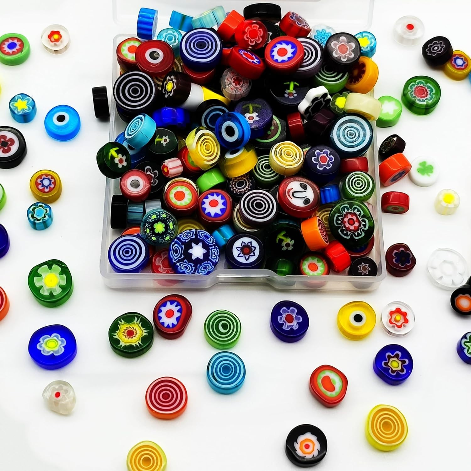 Flat Glass Millefiori for Mosaic Making Supplies, Mosaic Tiles for Crafts with A