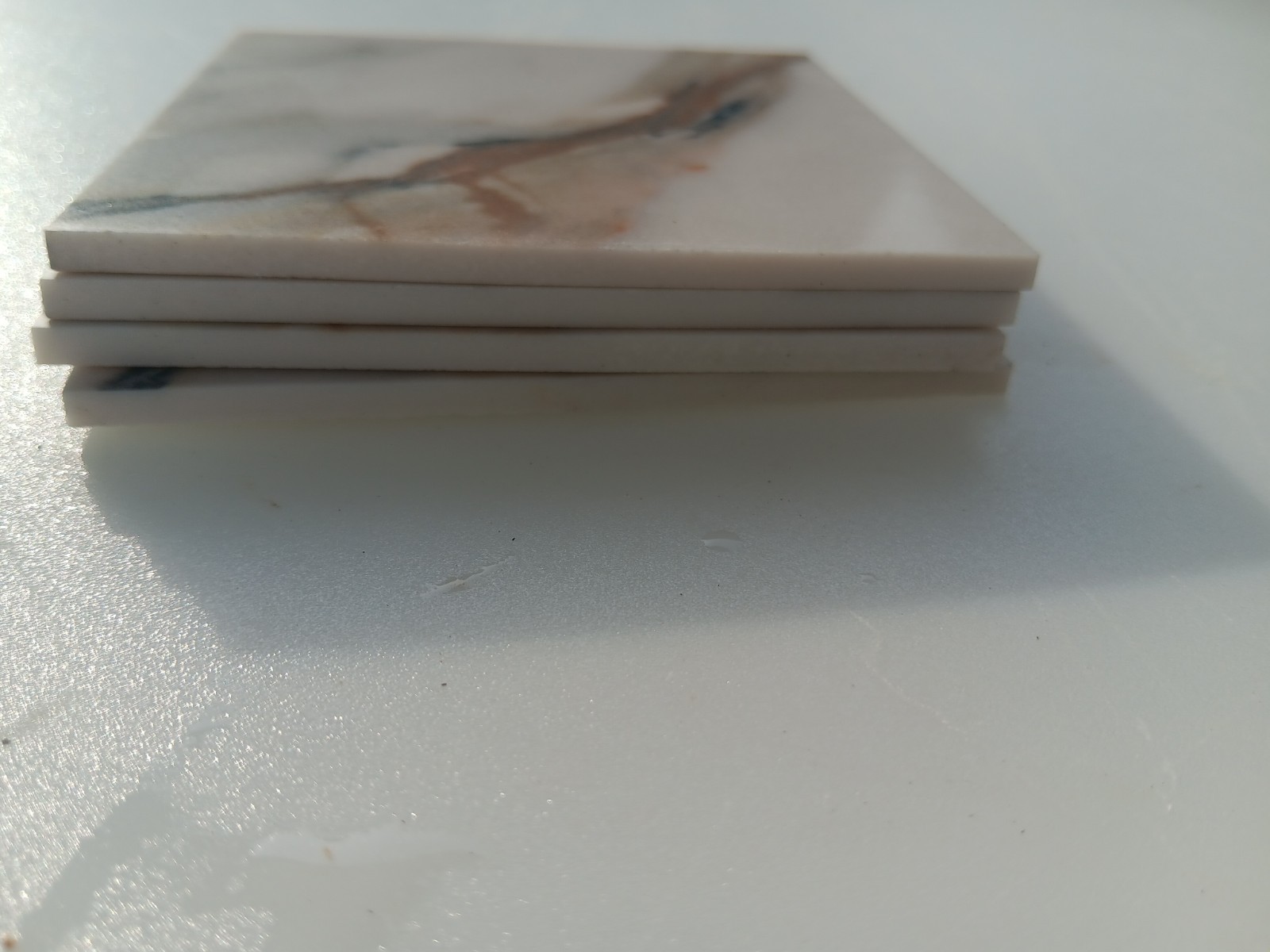 Lot Of 50 Marble Subway Tile 4×4…Versatile For Crafts or Backsplash
