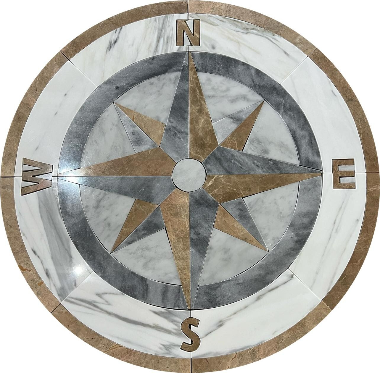 Floor Marble Medallion 28”x28”
