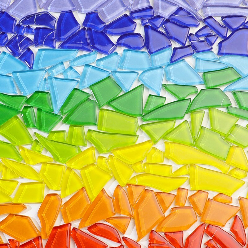 200g DIY Crystal Crush Glass Mosaic Tiles Irregular Craft Supplies Mosaic Decor