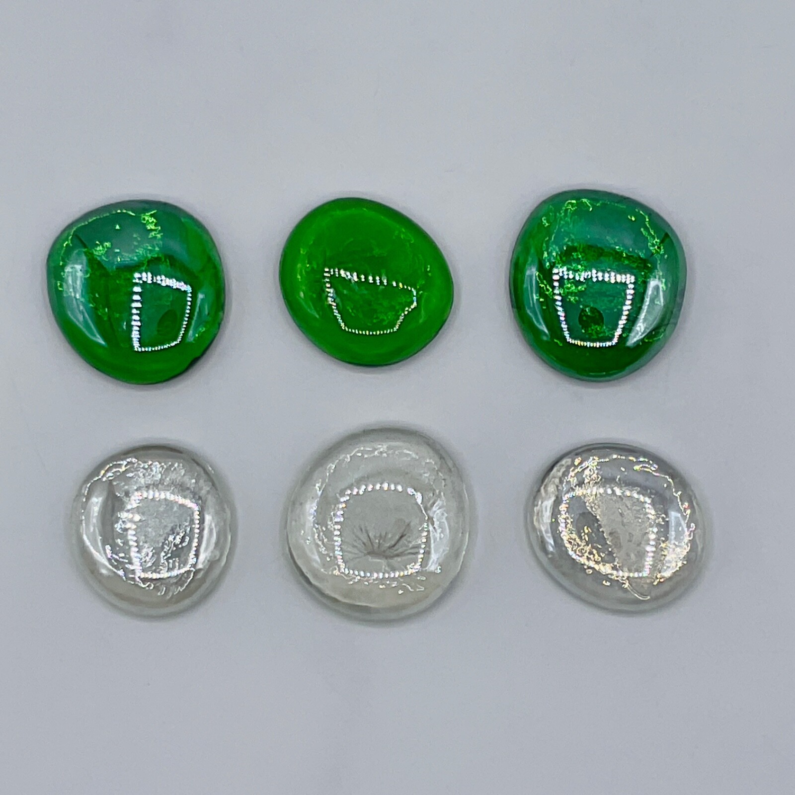 Glass Cabochon Lot of 51 Dome Transparent Flat Back Craft Mosaic Garden Art
