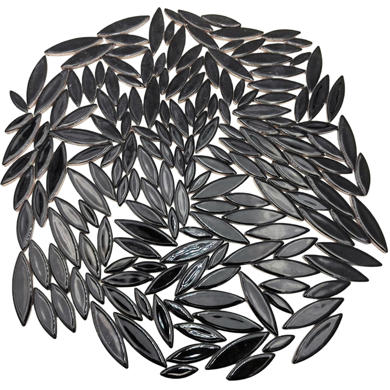Leaf Petal Ceramic Mosaic Tiles for Crafts, 500g/1.1LB Irregular Mosaic Piece…