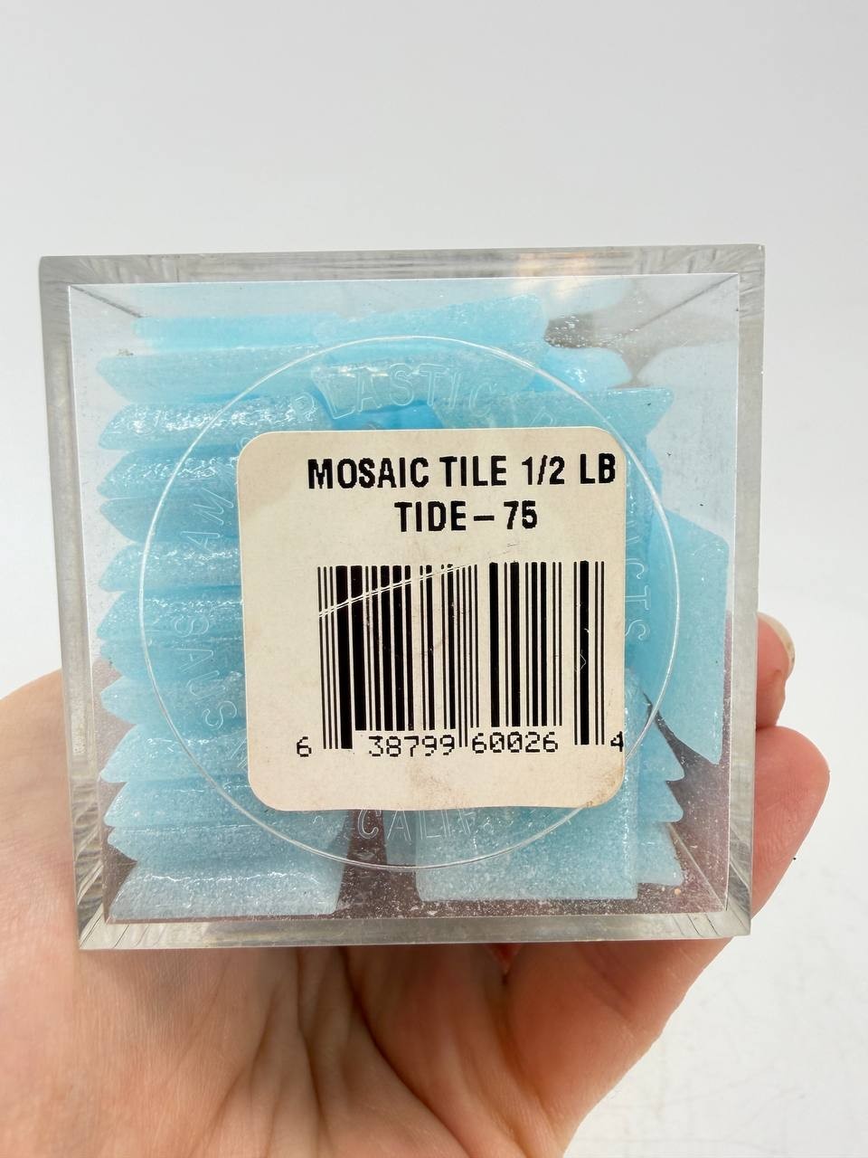 Vintage Mosaic Mercantile Vitreous Glass Mosaic Tile Blue 1/2 Lb New