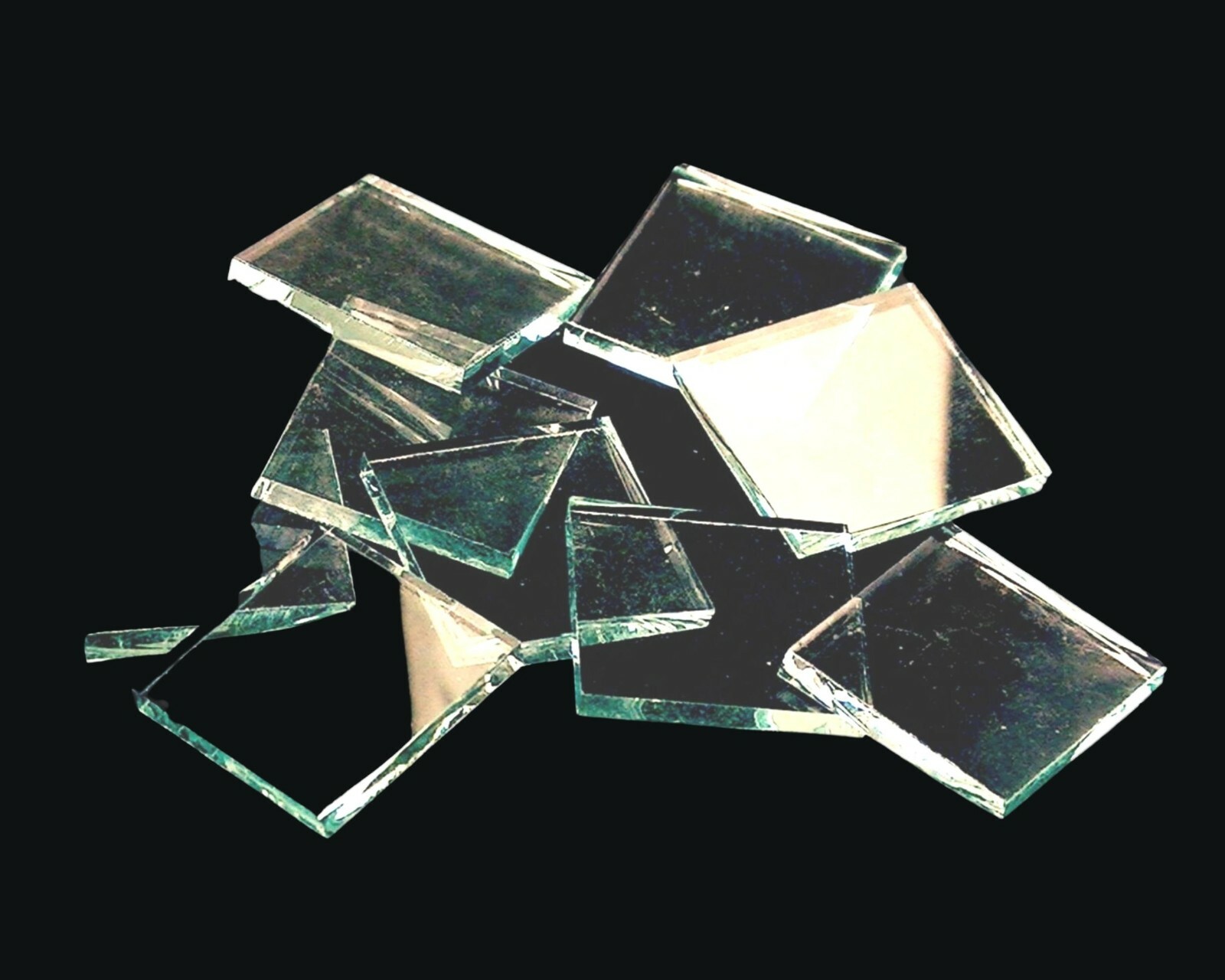 Clear Smooth Squares | Fusible 96 | Cut Mosaic Glass Tile Shapes