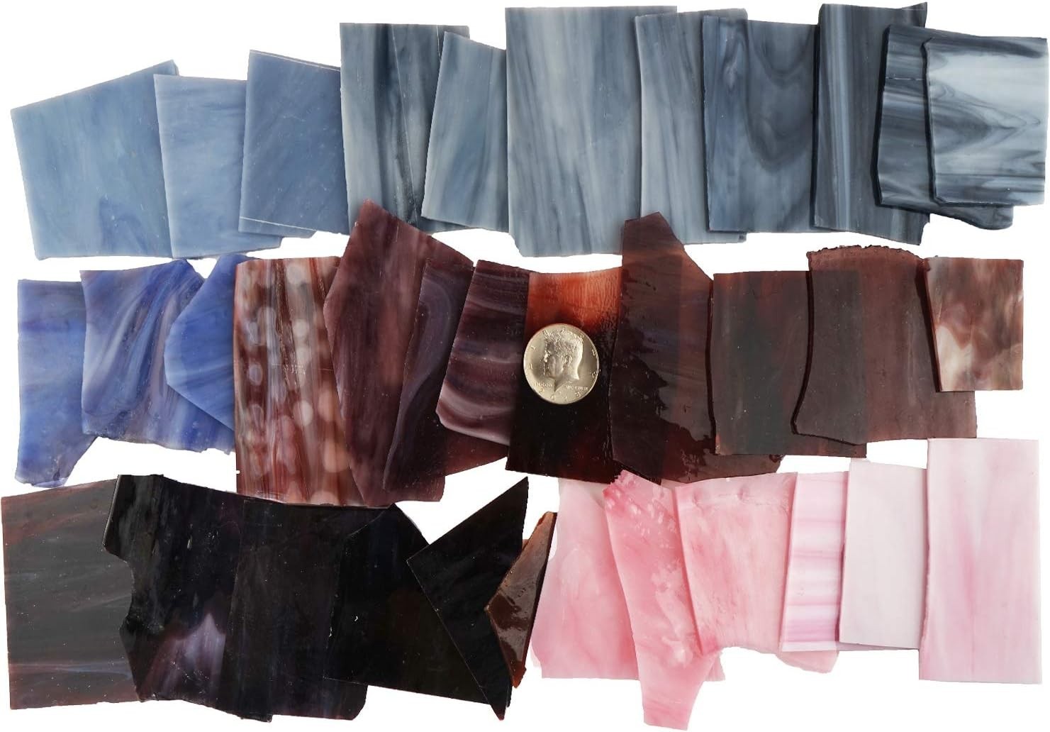 35oz Stained Glass Scrap Pieces for Creative Crafts – Assorted Colors & Textures