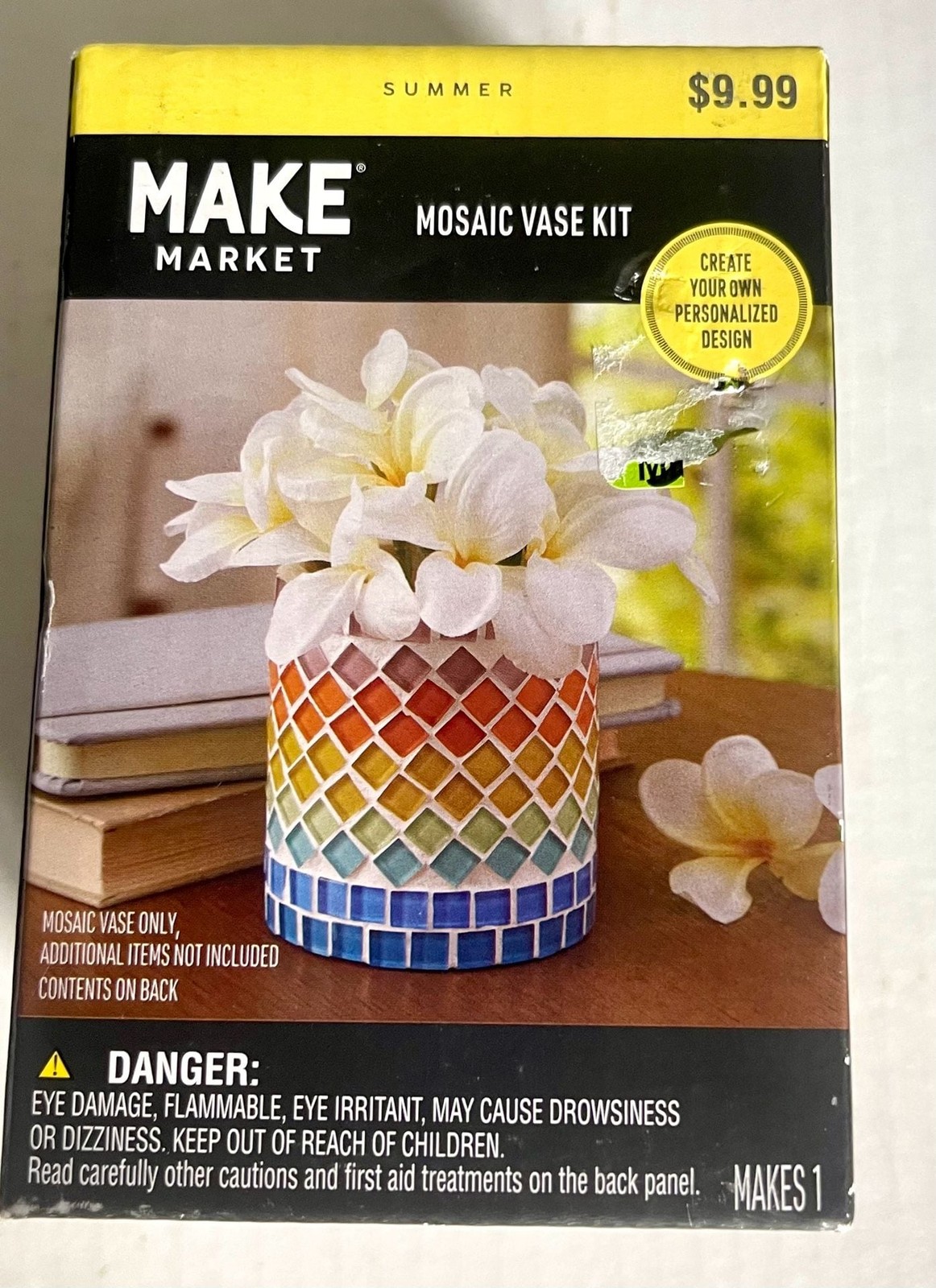 4″ Pastel Rainbow Mosaic Vase Kit by Make Market®