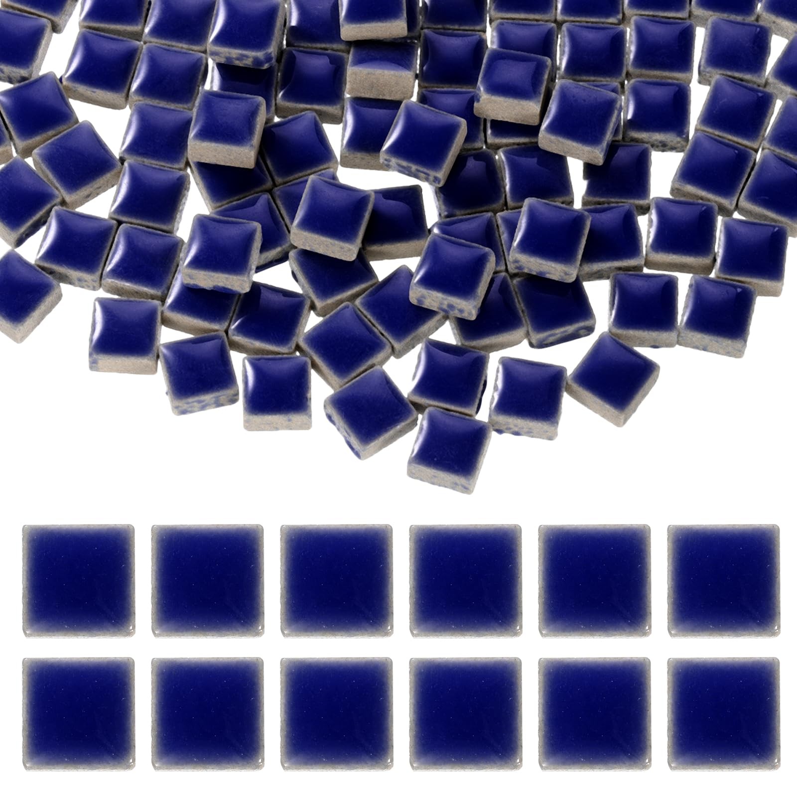 MECCANIXITY 9mm Mosaic Tiles Dark Blue Ceramic 300g