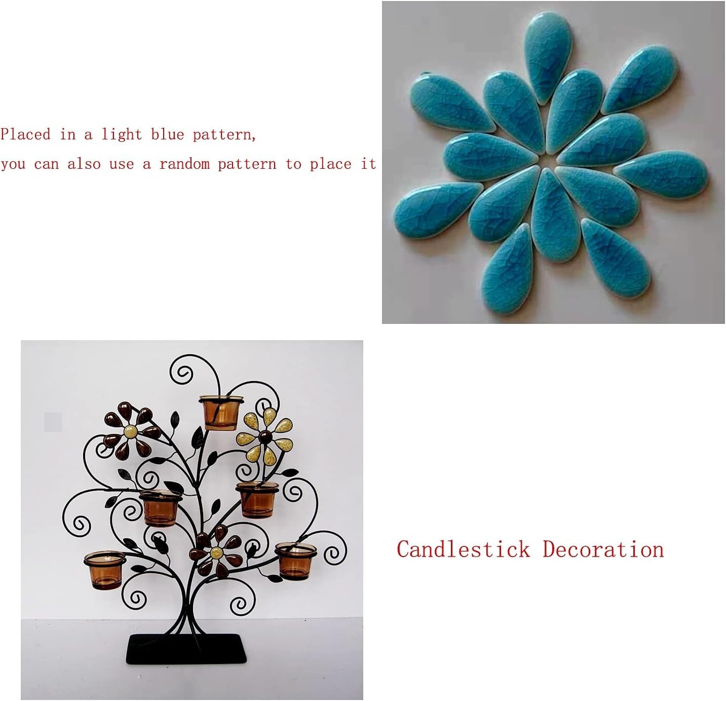 200g Ceramics Mosaic Tiles Random Color Raindrops Shape Mosaic Ceramics Pieces f