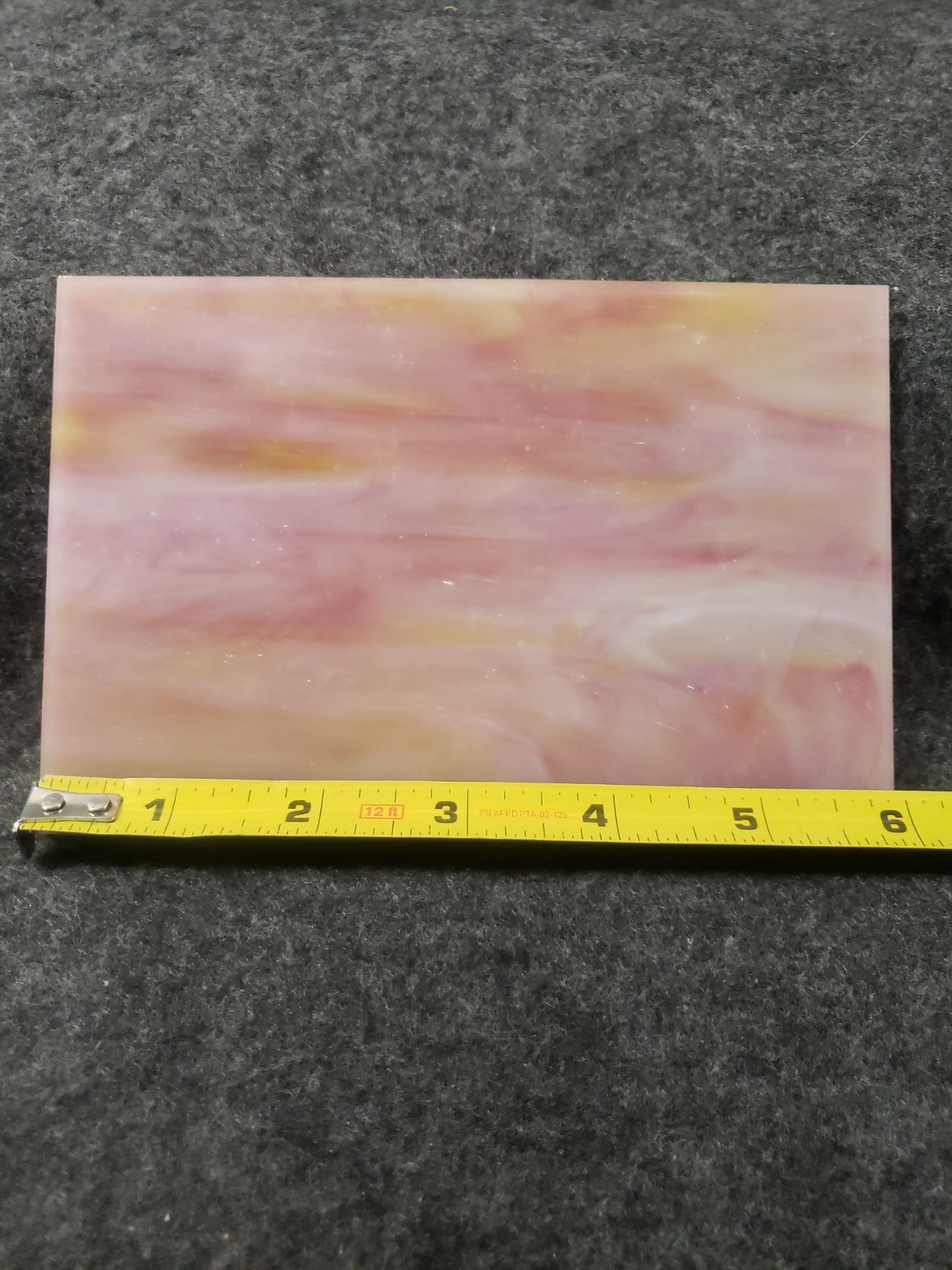 Stained Glass Sheet Mosaic Tile 5.9 Inch x 3.9 Inch Pink Stained Glass… (C7B1)