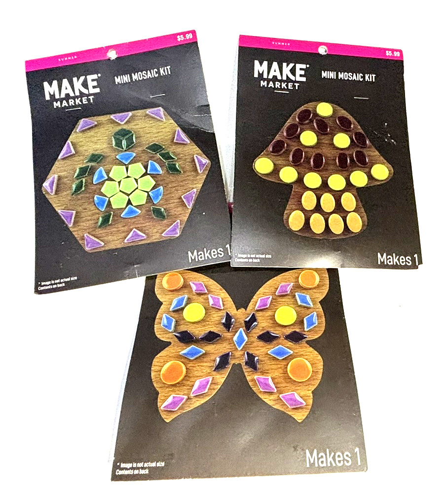 Mini Mosaic Kit 3pk Bundle by Make Market – New and sealed Fun Summer Craft Idea
