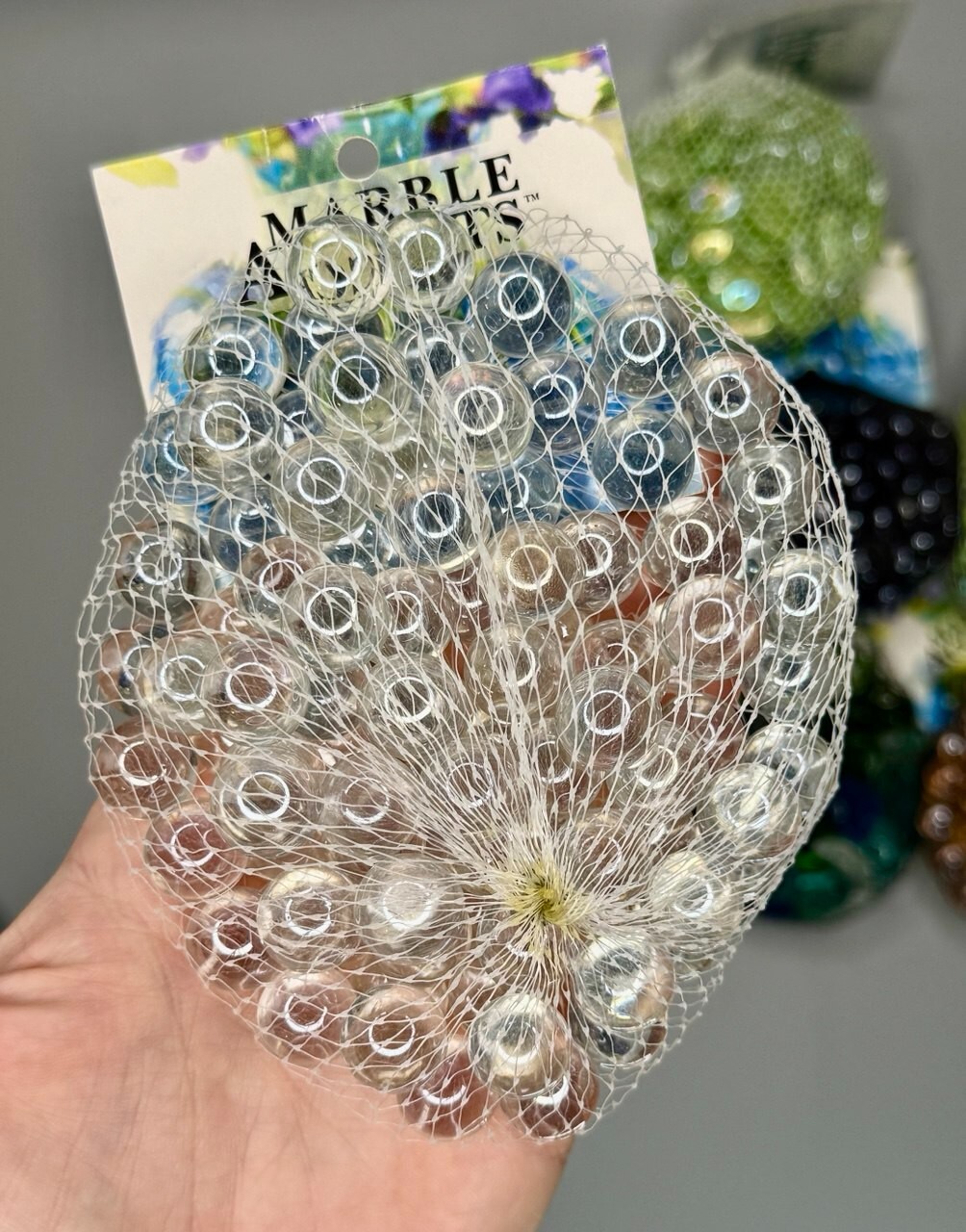 ⭕️ 11LB – 14 BAGS GLASS ACCENT MARBLES 12 OZ EACH MIXED COLORS FOR CRAFTS DECOR
