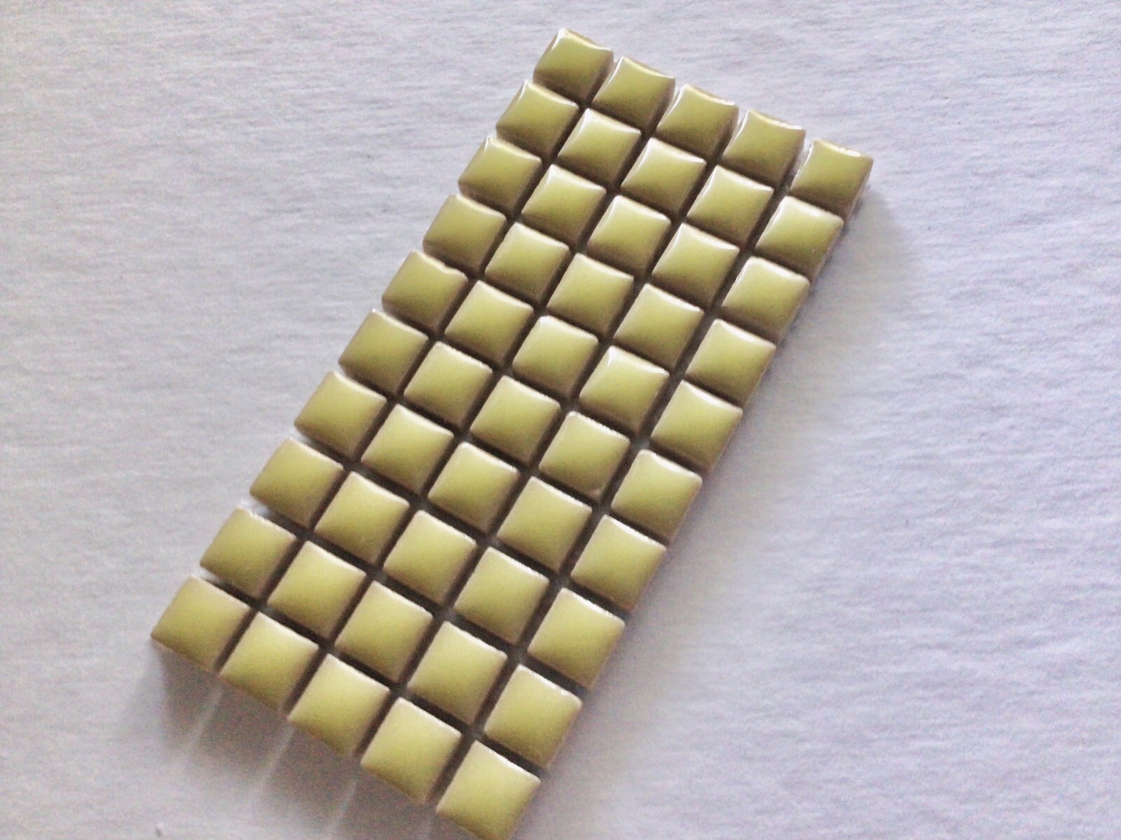 3/8 inch – 50 Tiles – Yellow Ceramic Mosaic Tiles – 10 mm – Arts and Craft